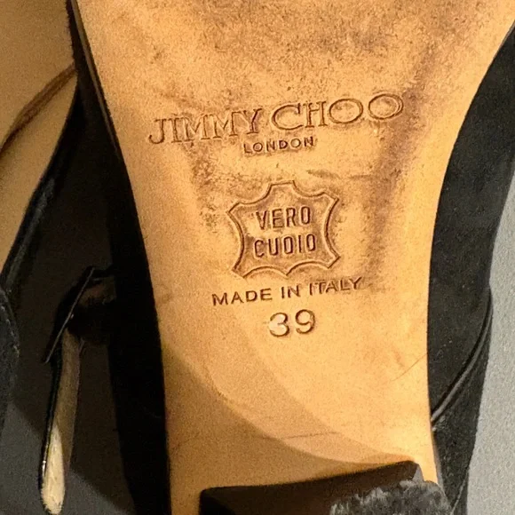 Jimmy Choo Black Suede Mary Jane Heels size 39 - Picture 6 of 11